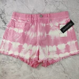 NWT Blanknyc The Barrow High Rise Short Bubble Pink Size 26 Frayed Hem